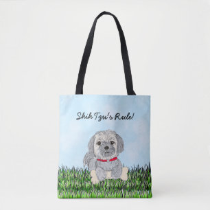 Shih Tzu's Rule Hund Bag Tygkasse