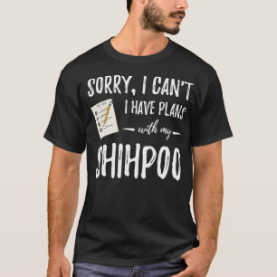 Shihpoo Hund älskare planerar Rolig hund Mamma Gif T Shirt