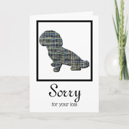 Shihpoo Hund Silhouette Pet Sympathy Kort