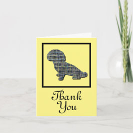 Shihpoo Hund SilhouetteTack för att du hälsar på k Kort