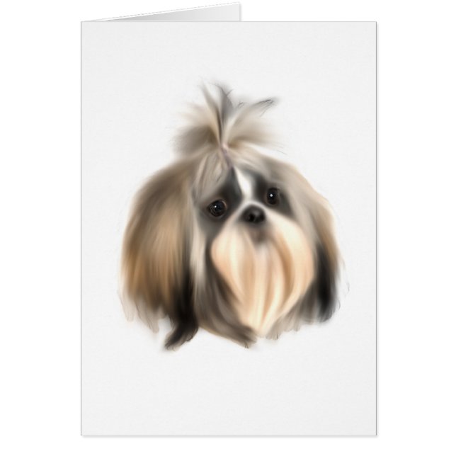 ShihTzu Hund Hälsningskort (Framsidan)