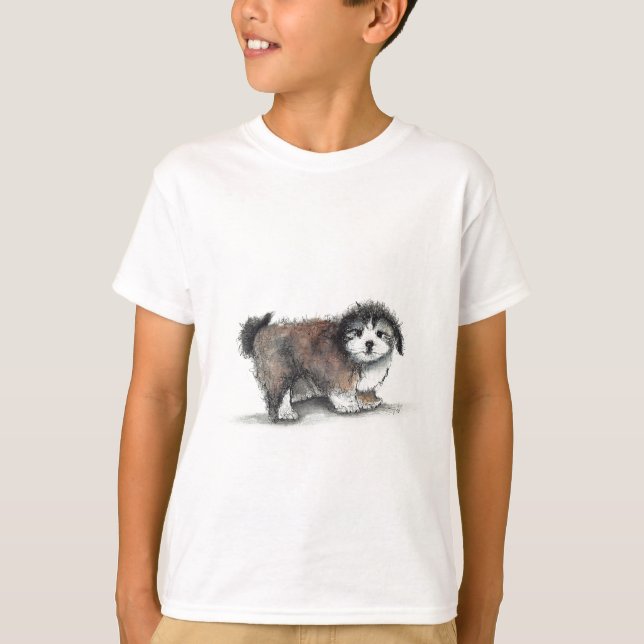 Shihtzu Puppy Hund, Pet Tee Shirt (Framsida)