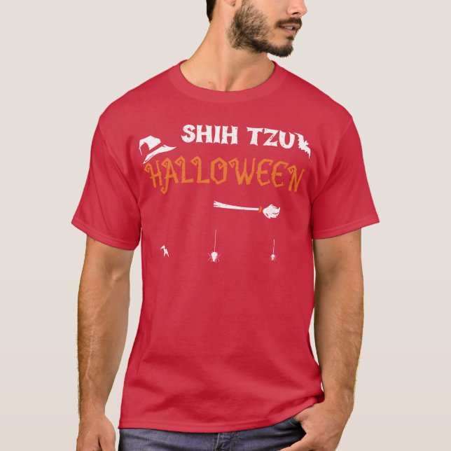 Shihzu Halloween Halloween T Shirt (Framsida)