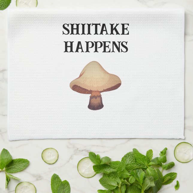 Shiitake Happens Kitchen Towel Kökshandduk (Vikta)