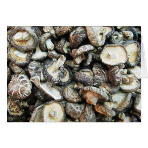 Shiitake svampar Card Hälsningskort