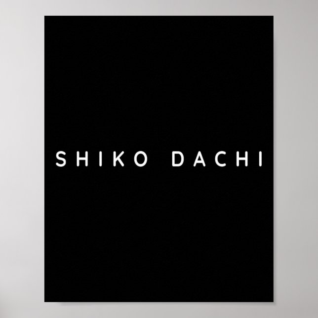 Shiko Dachi Karate Nyinner Modern Poster (Framsidan)