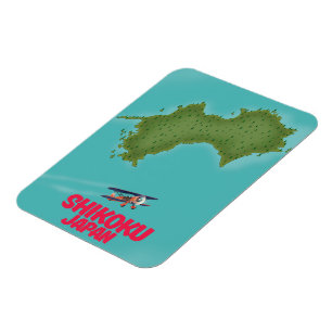 Shikoku Japan karta Magnet