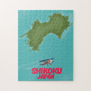 Shikoku Japan karta Pussel