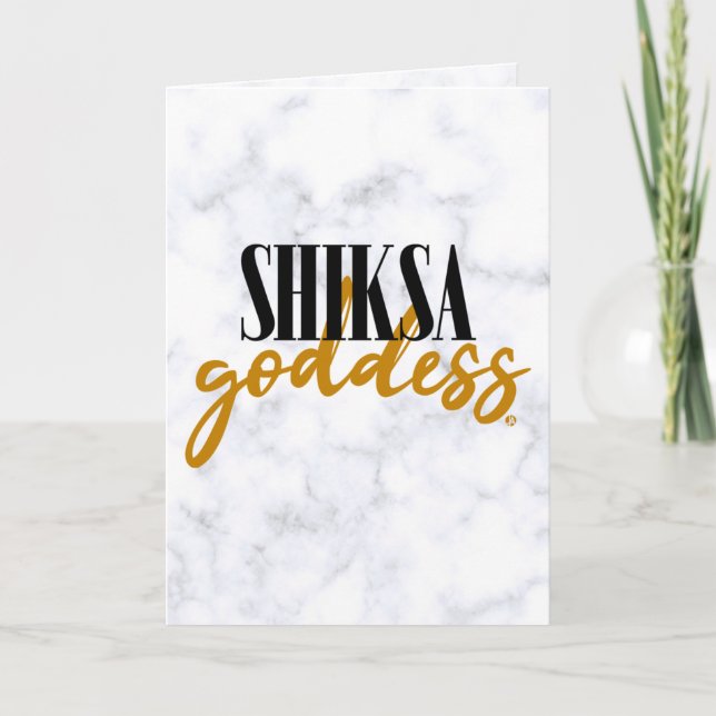 Shiksa Goddess Elegant 90-talet Typography Jewish Kort (Framsida)