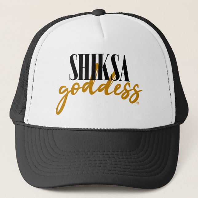 Shiksa Goddess Funny Jewish 90 s Script Slogan Keps (Framsida)