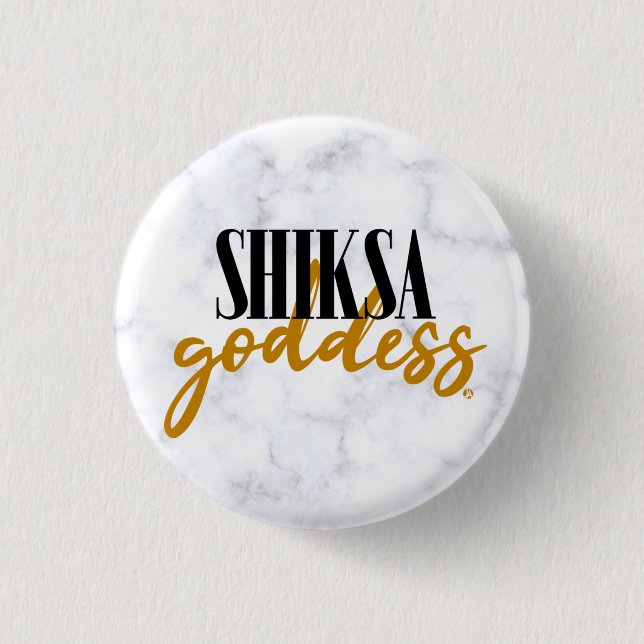 Shiksa Gudinnan Elegant Typografi Rolig Judisk  Knapp (Framsida)