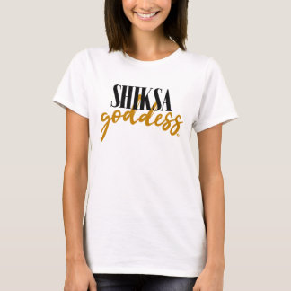 Shiksa Gudinnan Glam Judisk Typografi T Shirt