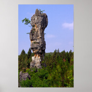 Shilin-stenacles Stone-Forest - Yunnan,China,Asien Poster