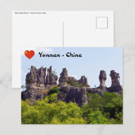Shilin-stenacles Stone-Forest - Yunnan,China,Asien Vykort