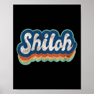 Shiloh First Namn Boy Vintage Stil 70-talet Person Poster