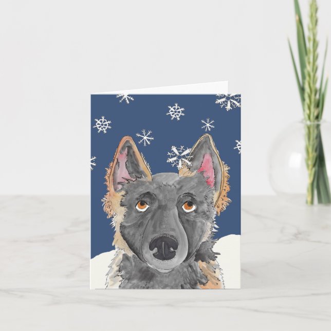 Shiloh Shepard med Snö Helgkort (Framsida)