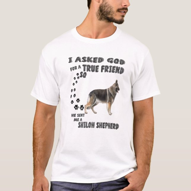 Shiloh Shepherd Quote Mom Dad Costume, Cute Shephe T Shirt (Framsida)