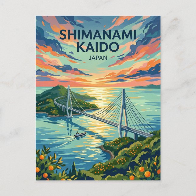 Shimanami Kaido Japan Vykort (Framsida)