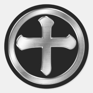 Shimazu Klan Kamon Silver Chrome Runt Klistermärke