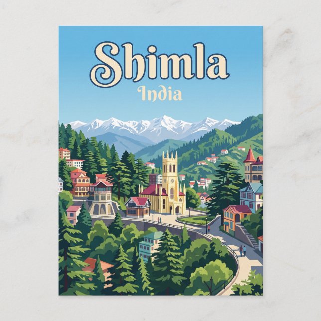 Shimla Indien Vykort (Framsida)