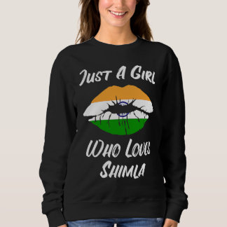 Shimla lips mouth love Indian flag T Shirt