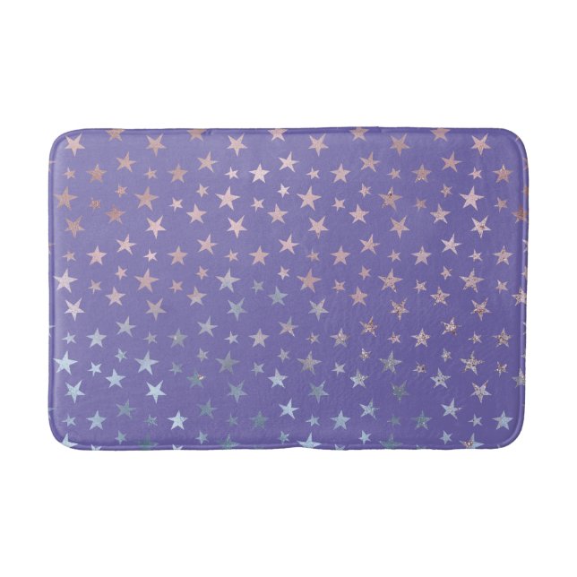 Shimmer Dreams Stars Lila, Rosa, Blue Bath Mat Badrumsmatta (Framsidan)
