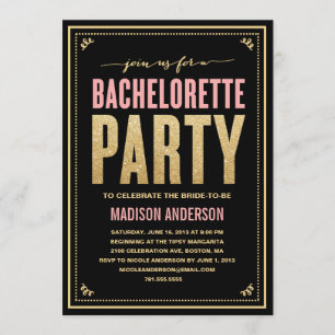 SHIMMER & GNISTRA BACHELORETTE PARTY-INBJUDAN INBJUDNINGAR