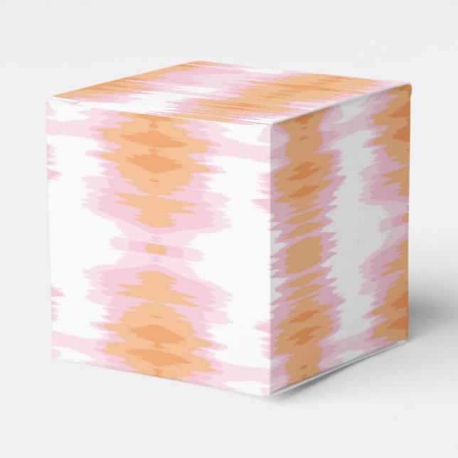 Shimmer Ikat i rosa och orange Presentaskar (Framsidan Sidan)