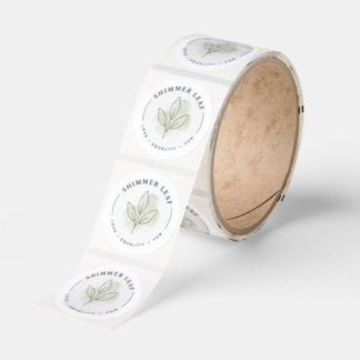 Shimmer Leaf-klistermärken Runt Klistermärke