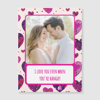 Shimmer Lila Heart Du är ett magnetkort för hangie