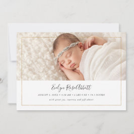 Shimmer Photo Birth-meddelande Meddelande