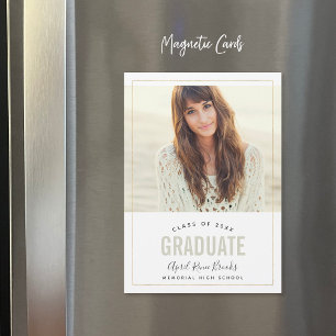Shimmer Photo Studenten Announcement Magnet