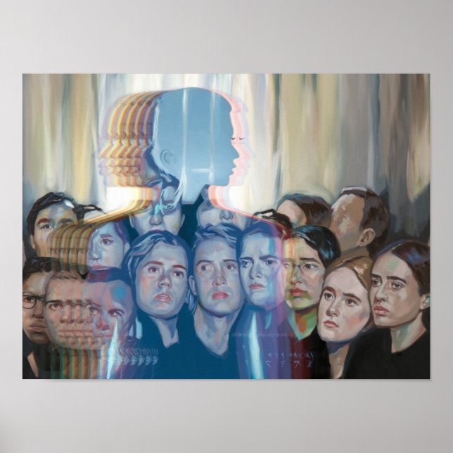 Shimmer Silhouette Poster Print Wall Art (Framsidan)