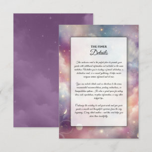 Shimmering Celestial Stardust Himmel Bröllop Tilläggskort
