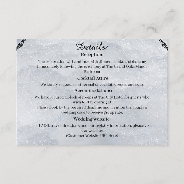 Shimmering Filigree Enclosure Card Tilläggskort (Framsida)