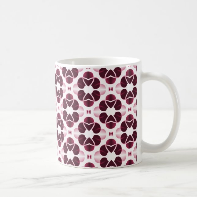 Shimmering Glam Mugg, Burgundy Kaffemugg (Höger)