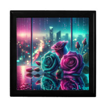 "Shimmering RainDrop Ro Cityscape Bokeh Art"