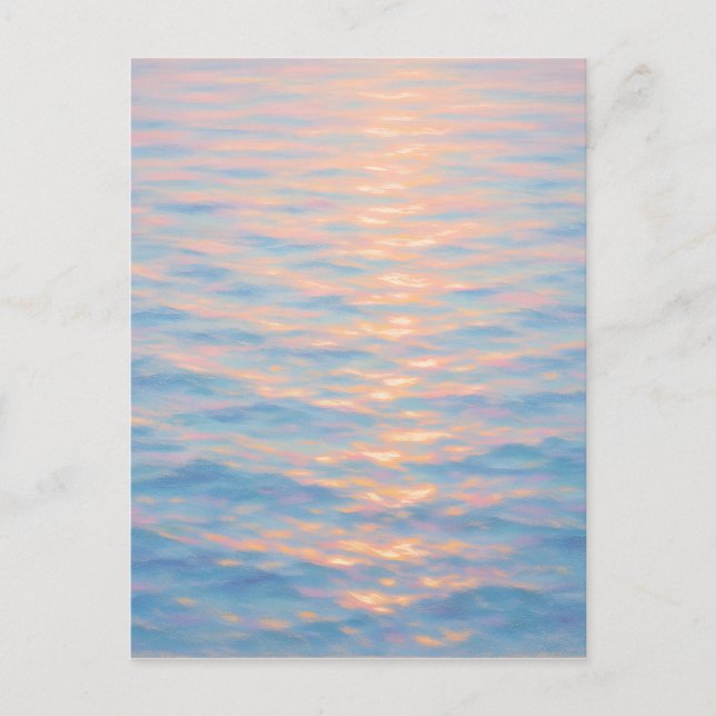 Shimmering Sea - Pastel Painting Style Art Vykort (Framsida)