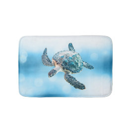 Shimmering Turquoise Sea Turtle | Coastal Badrumsmatta