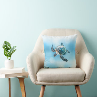 Shimmering Turquoise Sea Turtle | Coastal Kudde