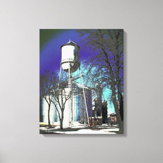 Shimmering Vatten Torn Canvastryck (Framsida)