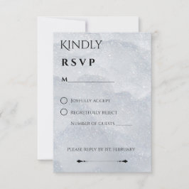 Shimmering Winter RSVP Card OSA Kort