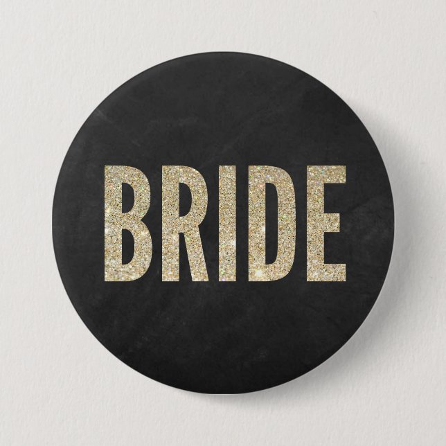 Shimmery Chic Bride Button Knapp (Framsida)