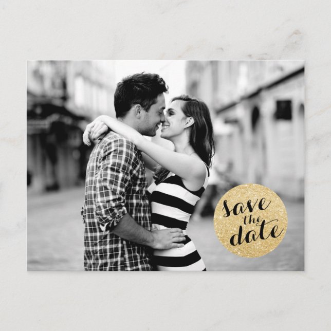 SHIMMERY CIRCLE | SPARA DATUM MEDDELANDE VYKORT (Framsida)