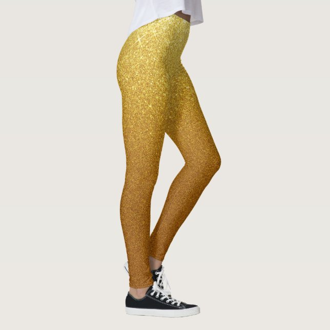 Shimmery Guld Glitter Leggings (Höger)