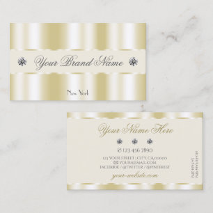 Shimmery Guld Gnistra Diamonds Luxurious Luxe Glam Visitkort