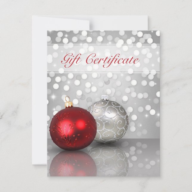 Shimmery jul Ornaments - Gift Certificate (Framsida)