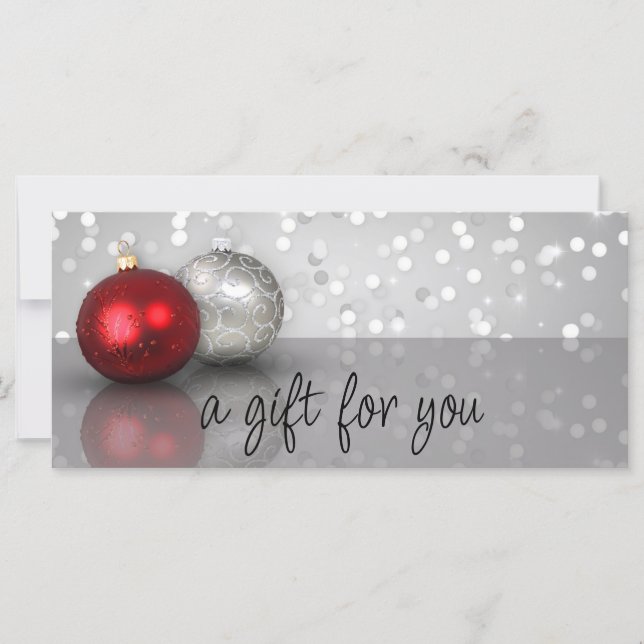 Shimmery jul Ornaments Gift Certificate (Framsida)