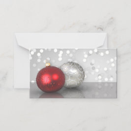 Shimmery jul Ornaments Gift Certificate Placeringskort
