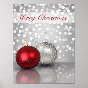 Shimmery jul Ornaments - Poster